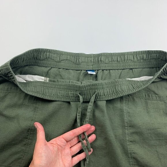 Old Navy Arugula Green Linen Blend High Rise Pull On Shorts XL - Picture 2 of 5